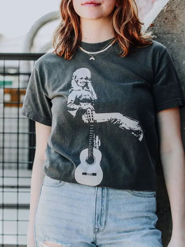 Reclining Dolly Parton Tee Tinellity Studio