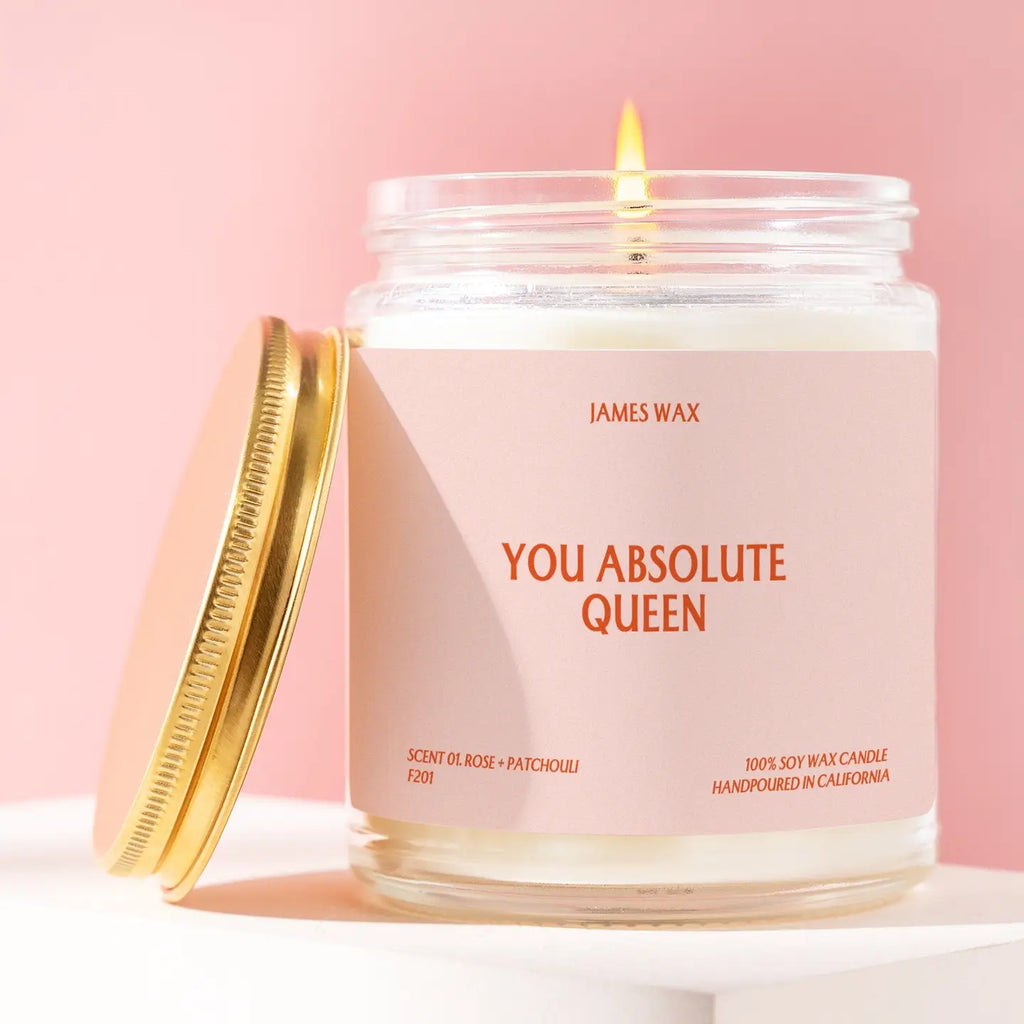 You Absolute Queen Soy Wax Candle, Mimosa+Pineapple scented