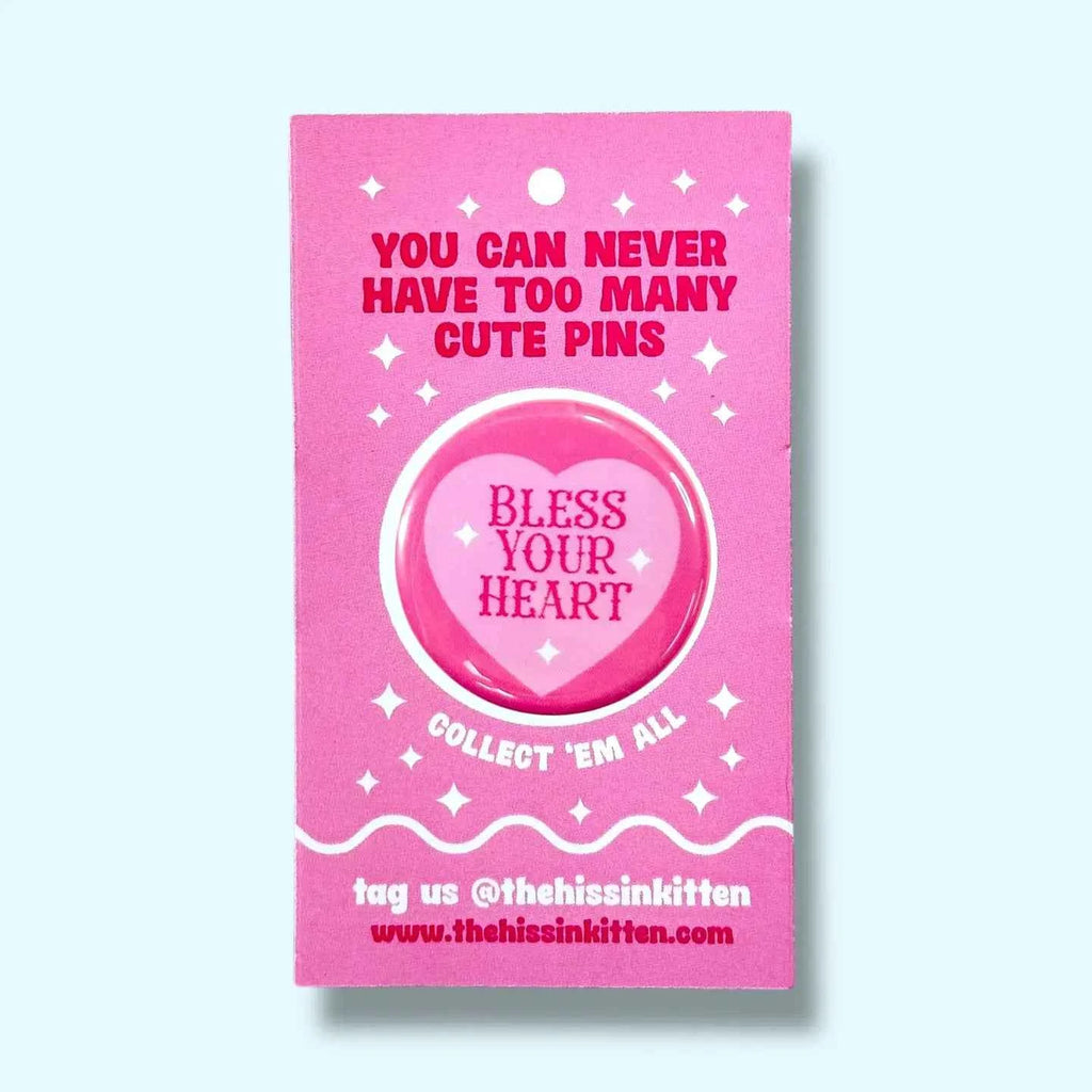 Bless Your Heart Button Pin, 1.25"
