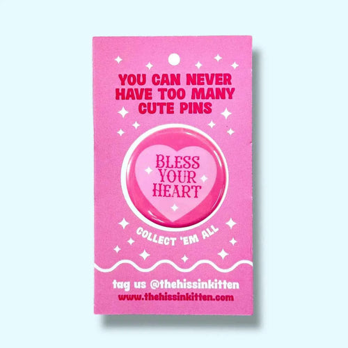 Bless Your Heart Button Pin, 1.25"
