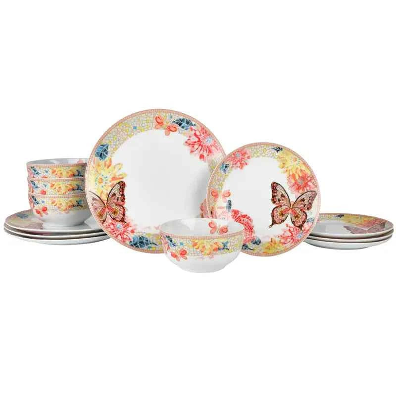Dolly Parton Jeweled Mosaic Peach Butterfly 12Pc Set Gift Box