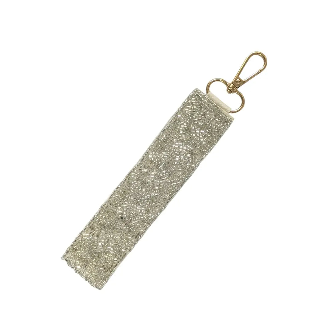 Mom Themed Beaded Wristlet Strap Keychain