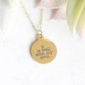 It Is Well with My Soul Engraved Necklace