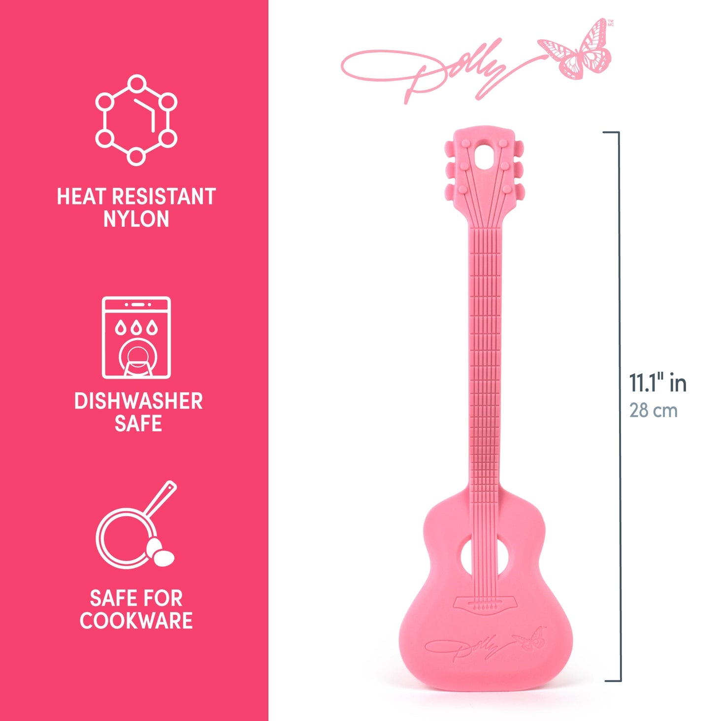 Dolly Parton Pink Guitar Kitchen Turner / Spatula