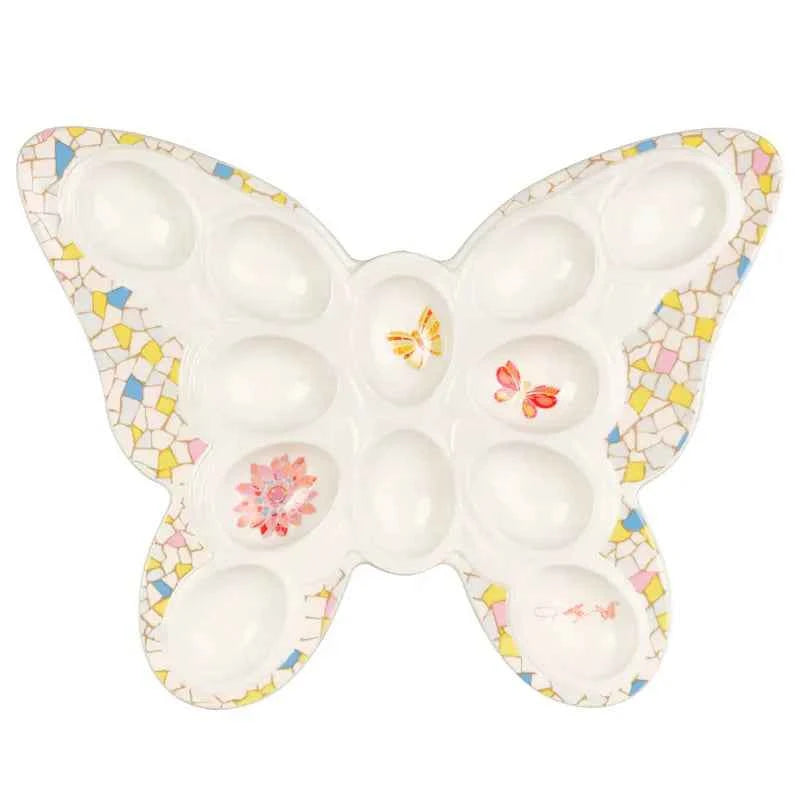 Dolly Parton Jeweled Mosaic 12" Butterfly Egg Plate