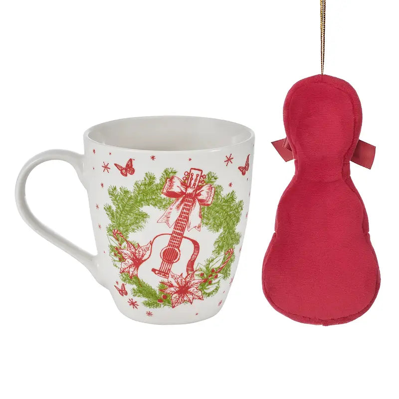 Dolly Parton Holiday Toile Deck the Halls With Songs of Dolly 18oz Mug and Ornament