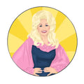 Sunshine Dolly Round Sticker - Rhinestone Heart
