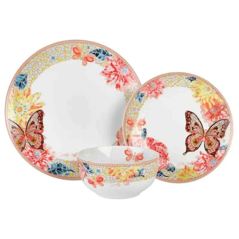 Dolly Parton Jeweled Mosaic Peach Butterfly 12Pc Set Gift Box