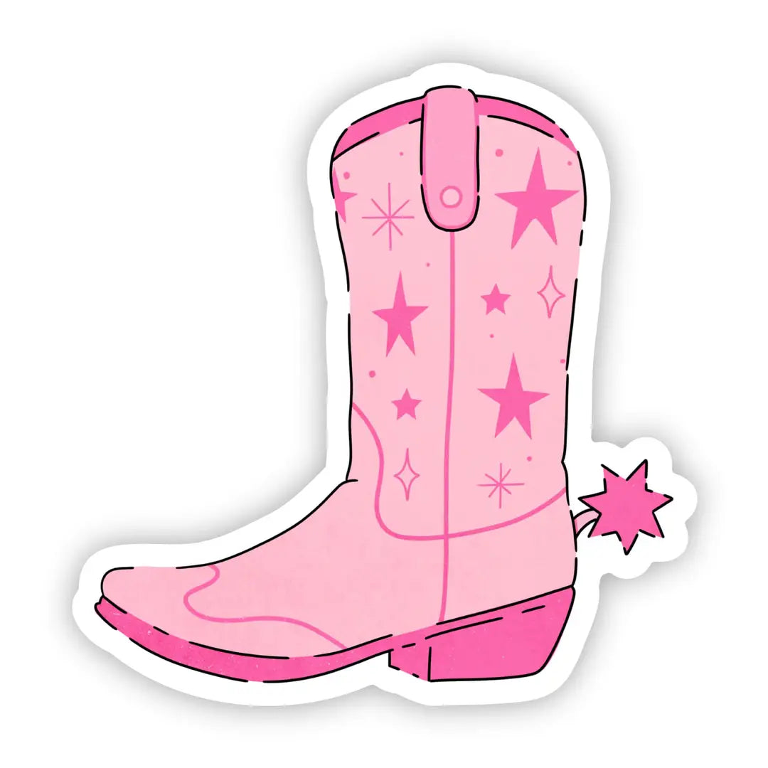 Pink Cowboy Boot Sticker