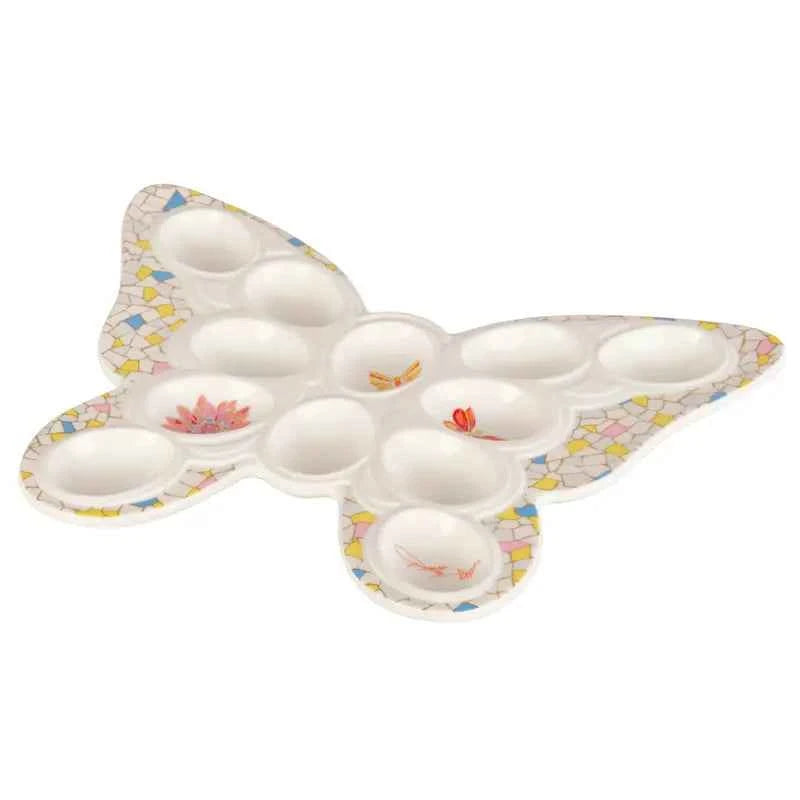 Dolly Parton Jeweled Mosaic 12" Butterfly Egg Plate