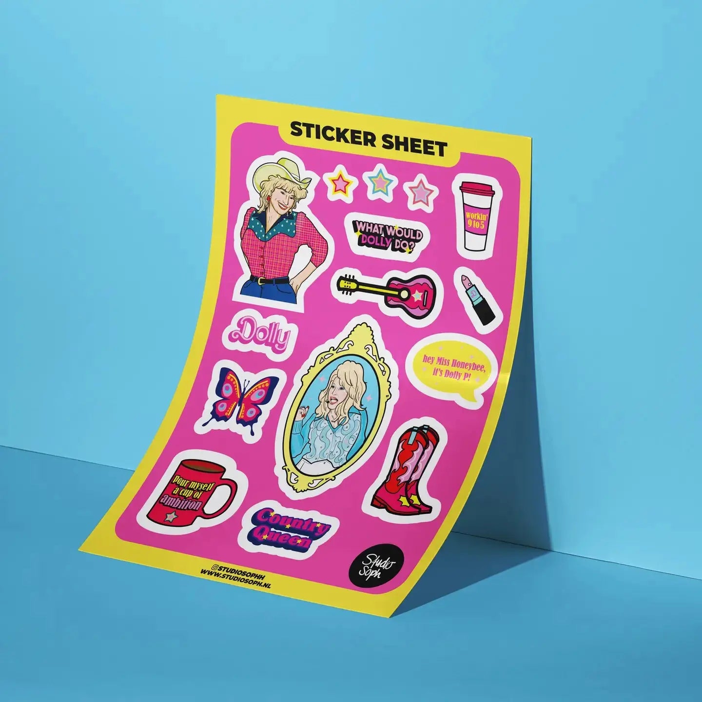 Dolly Cowgirl Sticker Sheet Tinellity Studio