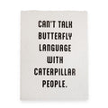 12"x16" Butterfly Language Handmade Paper Print