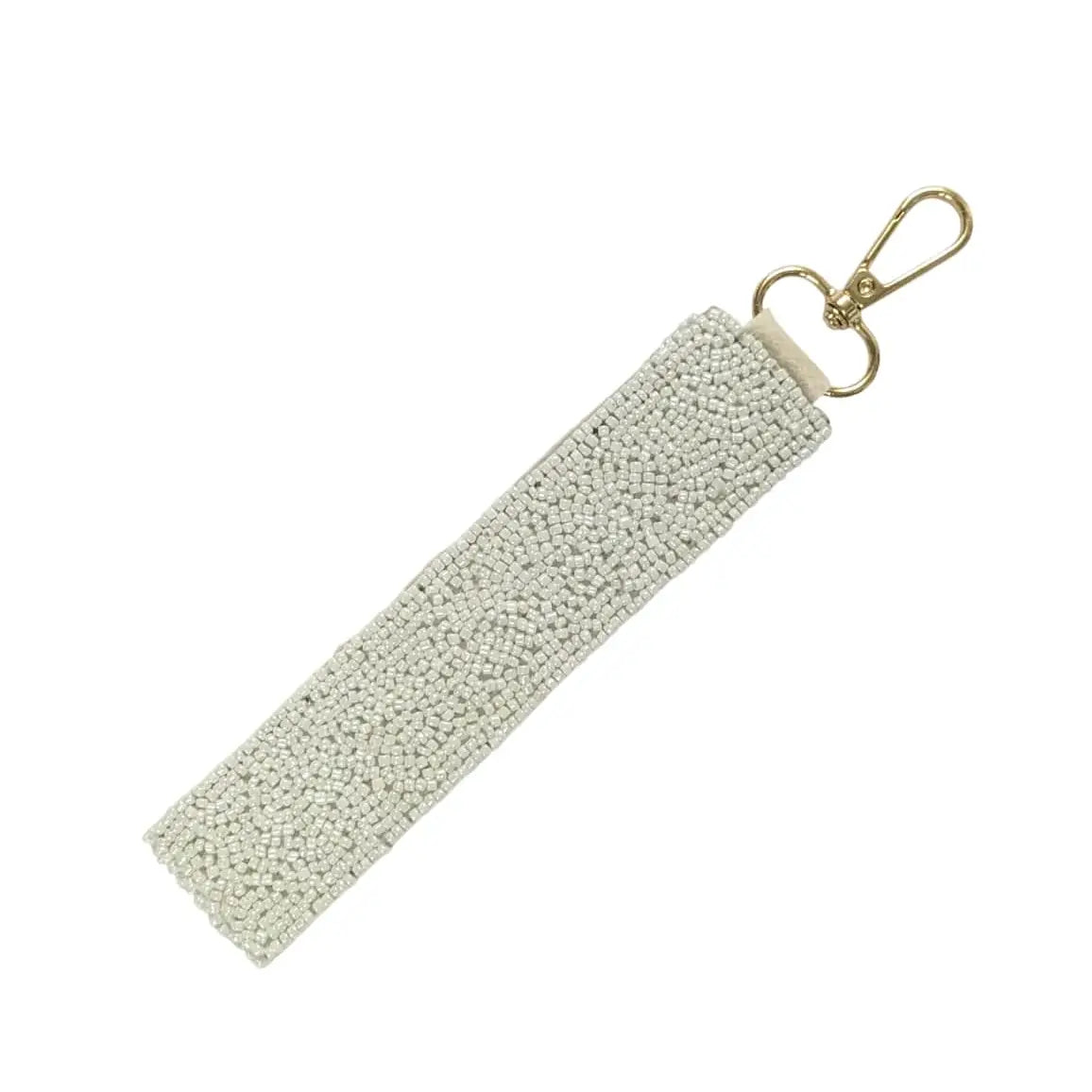 Cat Mom Beaded Wristlet Strap Key Chain