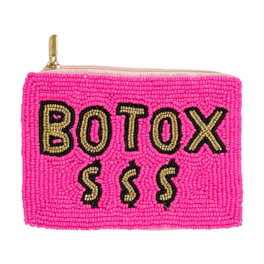 Botox Money Themed Fully Beaded Coin Purse