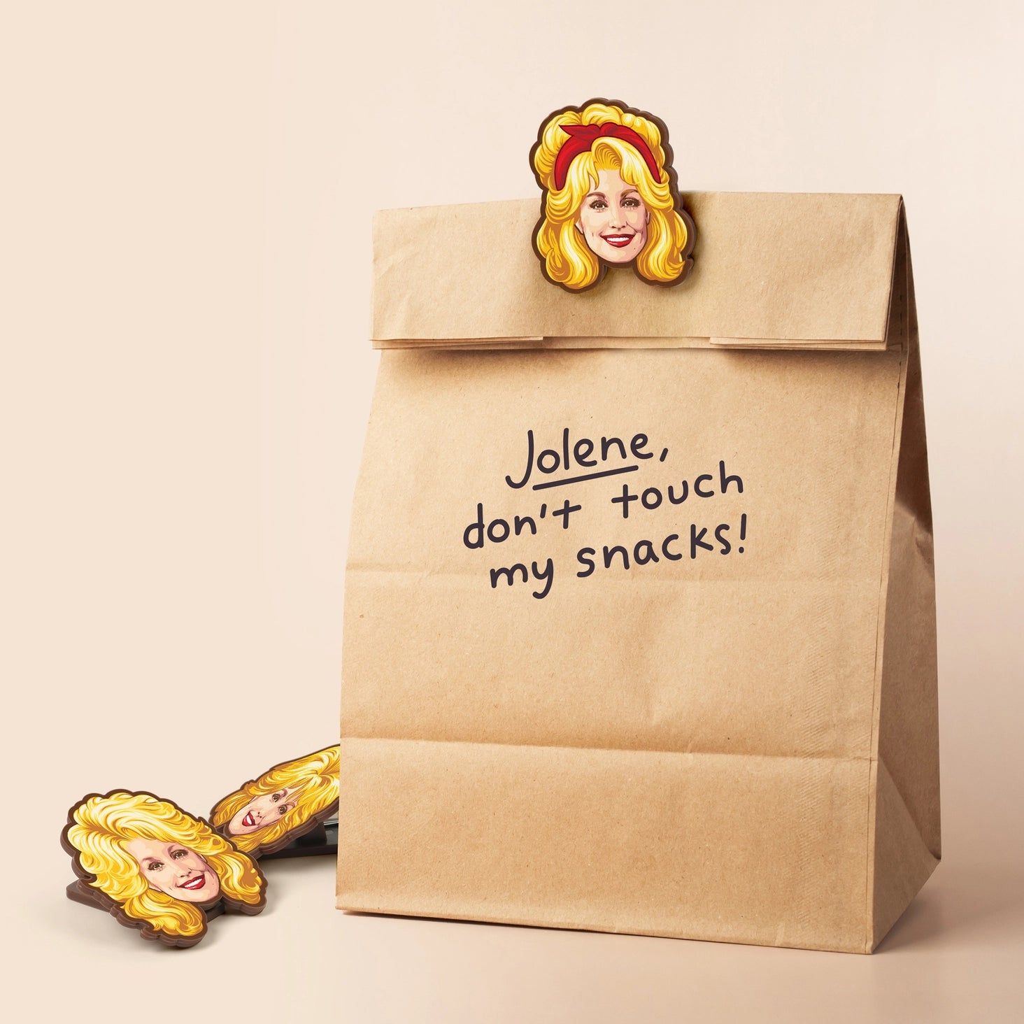 Dolly Parton Bag Clips/ Chip Clips, Set of 4, Iconic Hairstyle Designs