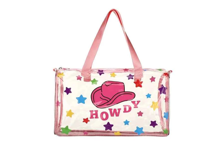 Clear See Thru Howdy Satchel Handbag