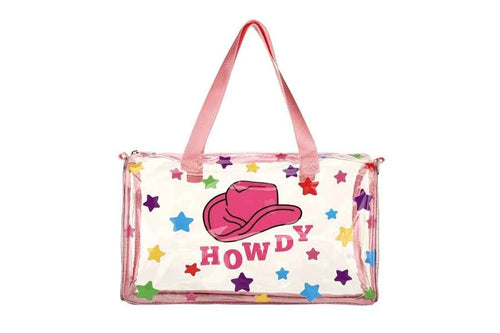 Clear See Thru Howdy Satchel Handbag