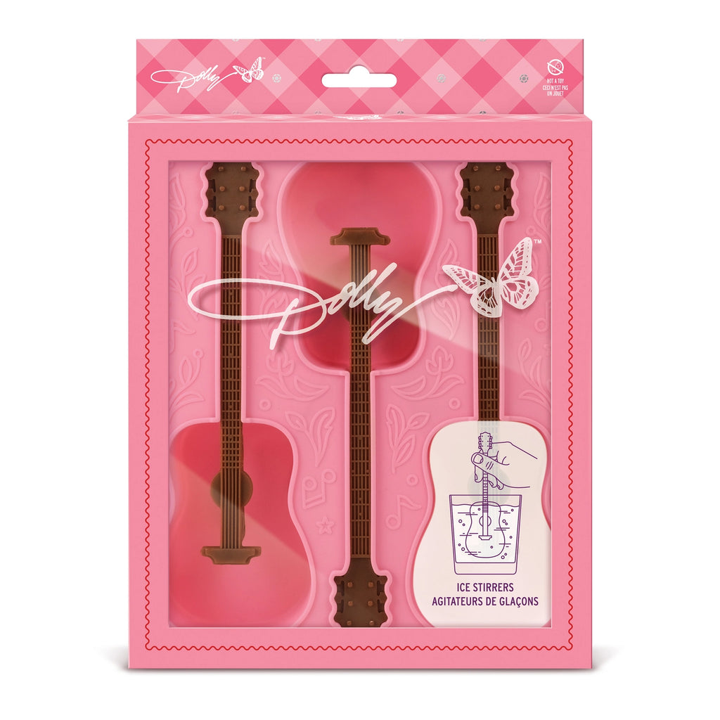 Dolly Parton Ice Mold Tray, Guitar Ice Stirrers