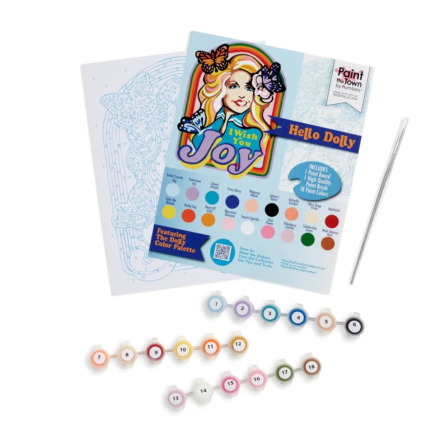 Dolly I Wish You Joy Paint by Number Kit 8"x10" - Rhinestone Heart